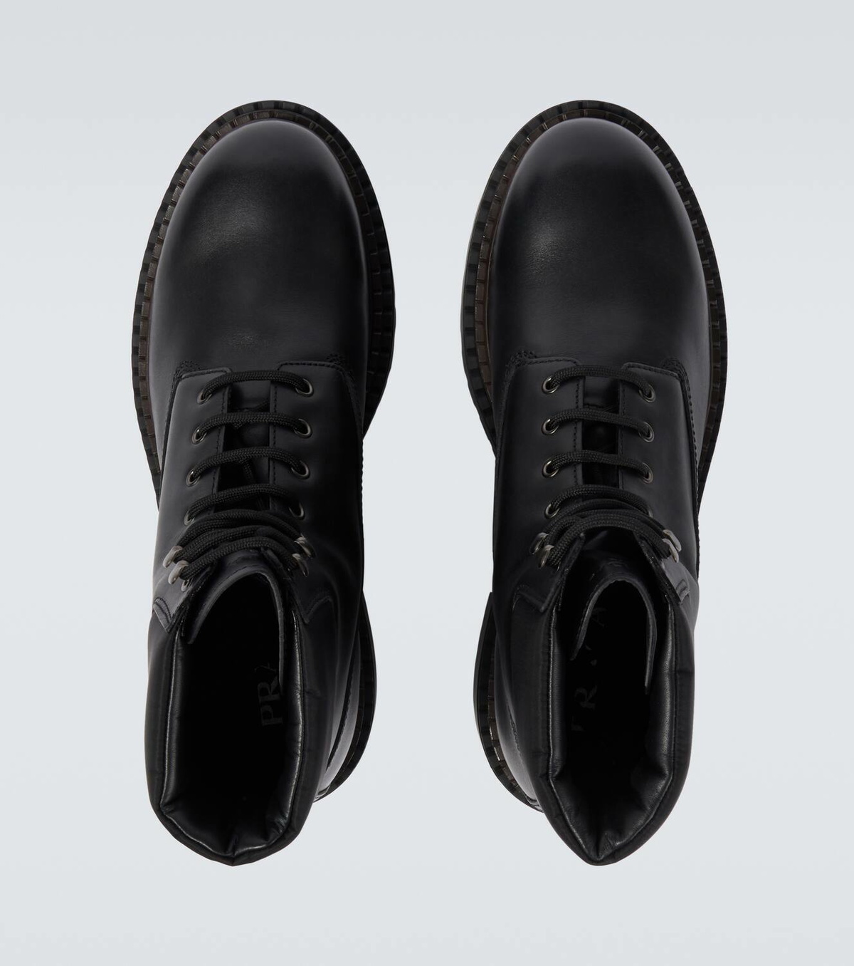 Prada Leather and Re-Nylon ankle boots