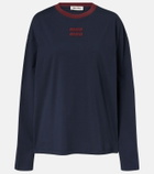Miu Miu Logo cotton jersey T-shirt