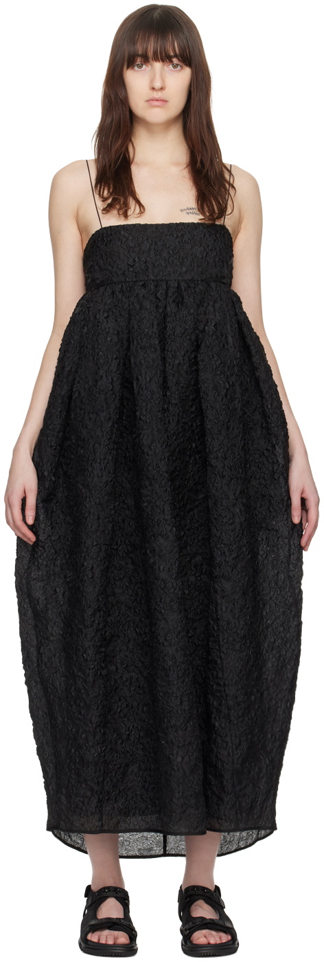 Cecilie Bahnsen Black Vilma Midi Dress Cecilie Bahnsen