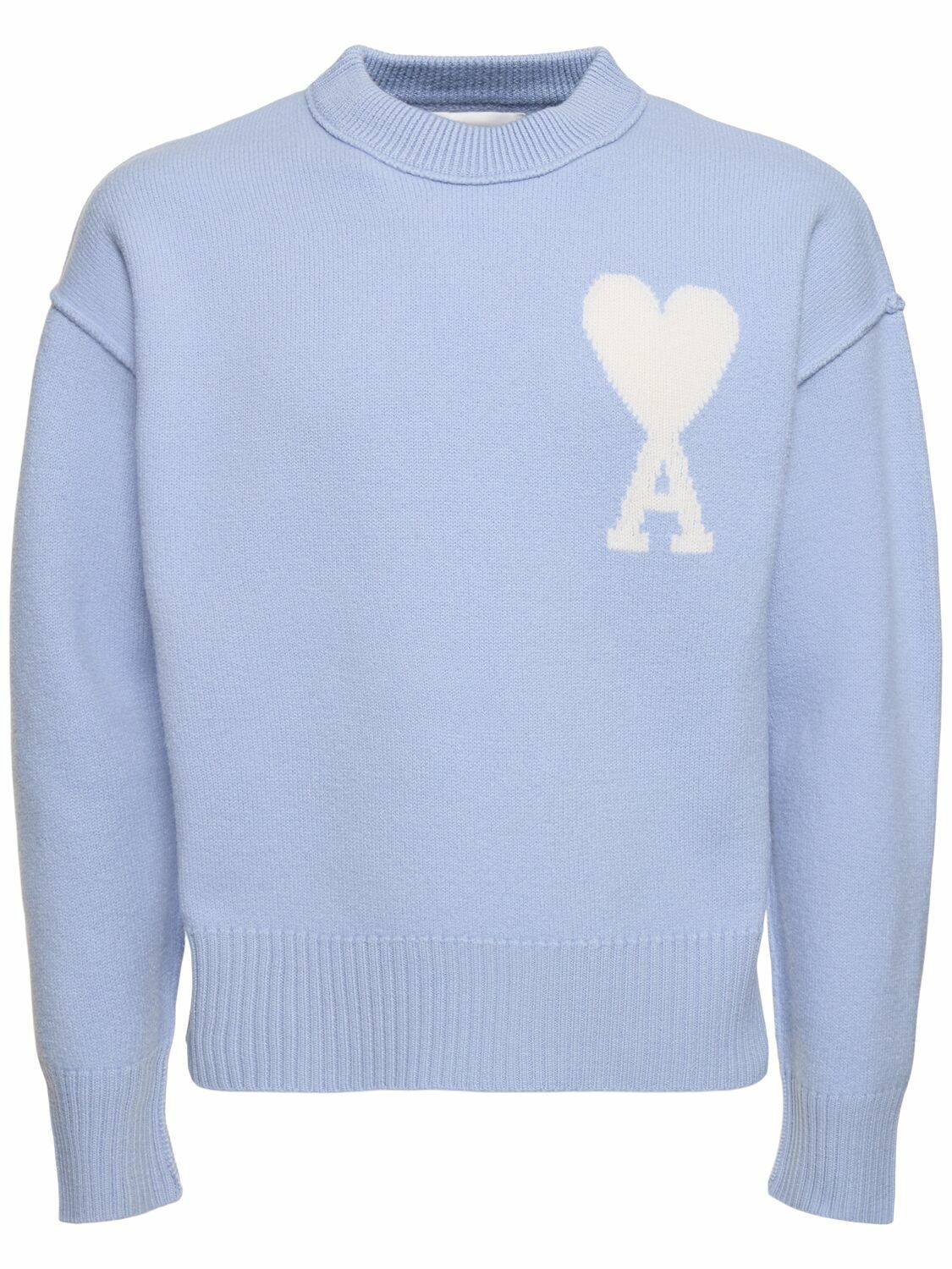 Photo: AMI PARIS - Adc Felted Wool Knit Sweater