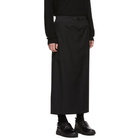 Fumito Ganryu Black Wool Ultra Wide Trousers