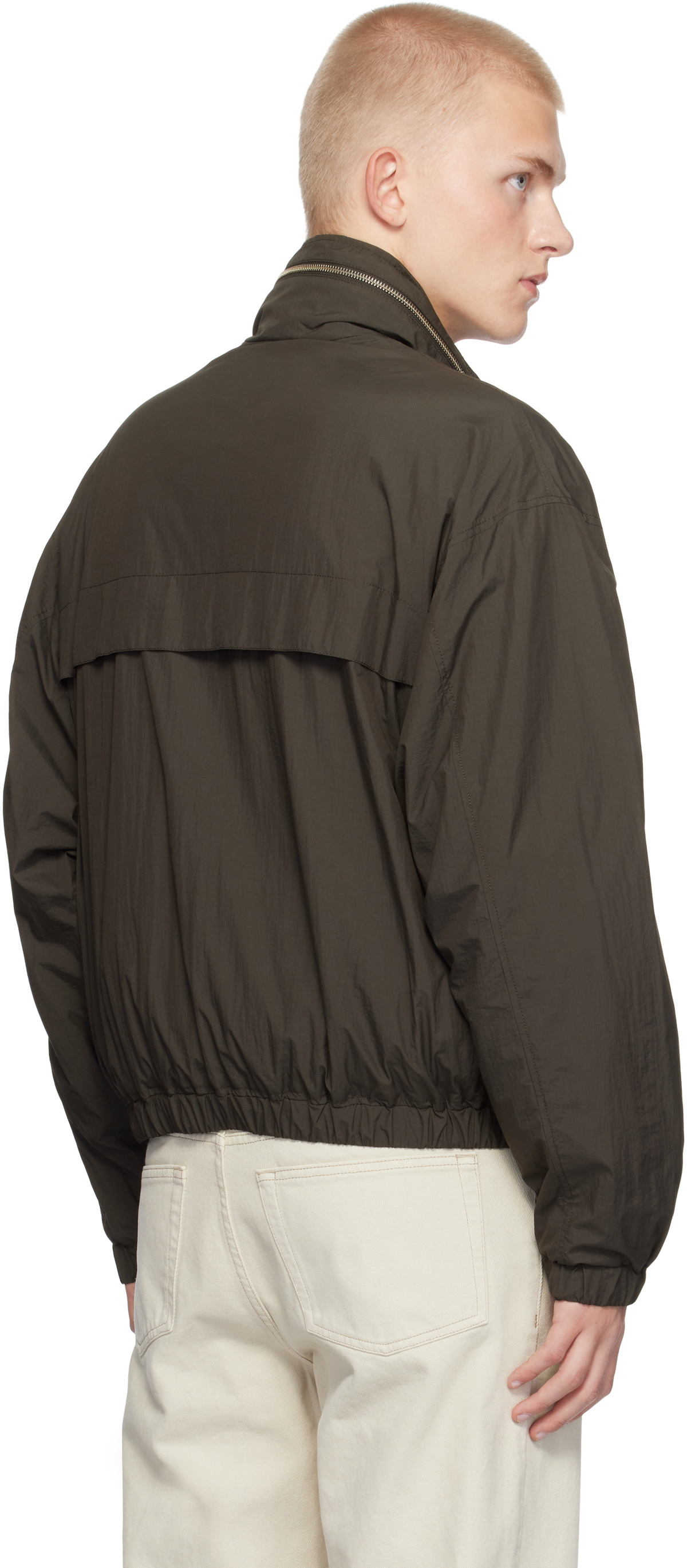 ami様 AMI Paris Brown 'Ami Alexandre Mattiussi' Windbreaker Jacket AMI