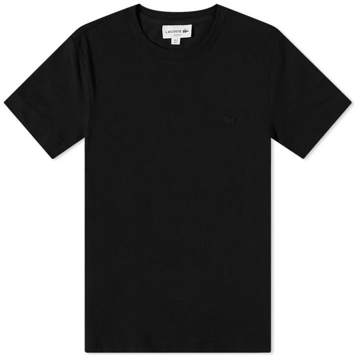 Photo: Lacoste Men's Active Pique T-Shirt in Black