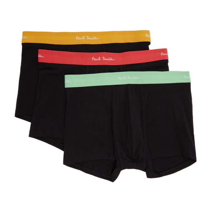 Photo: Paul Smith Three-Pack Black Trunk Boxer Briefs