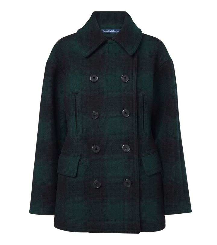 Photo: Polo Ralph Lauren Plaid wool-blend peacoat