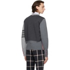 Thom Browne Grey Merino Funmix 4-Bar Sweater
