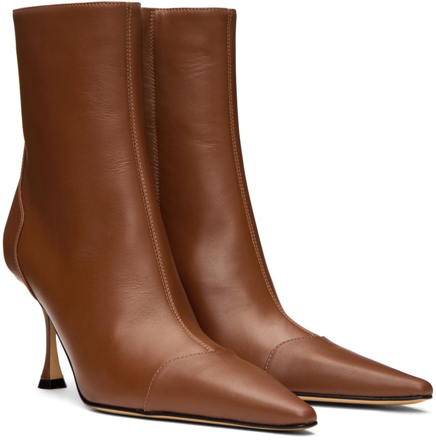 MACH & MACH Brown Dark 85 Ankle Boots