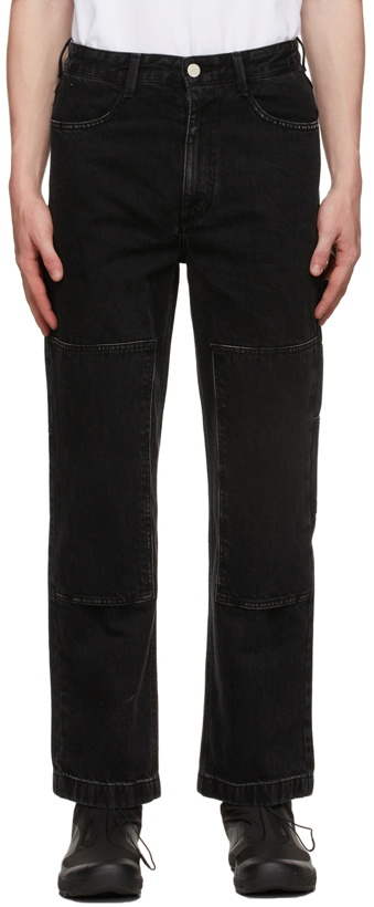 Photo: Solid Homme Black Double Knee Work Trousers
