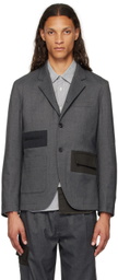 UNDERCOVER Gray Paneled Blazer