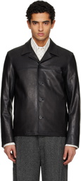 TONYWACK Black Vegetable Tanned Lamb Leather Jacket