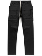 Rick Owens - Gethsemane Creatch Cotton-Twill Drawstring Cargo Trousers - Black