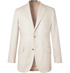 Richard James - Prince of Wales Checked Mélange Silk Blazer - Neutrals