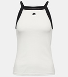 Courrèges Heritage logo cotton tank top