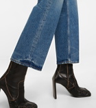 Acne Studios - High-rise straight-leg cropped jeans