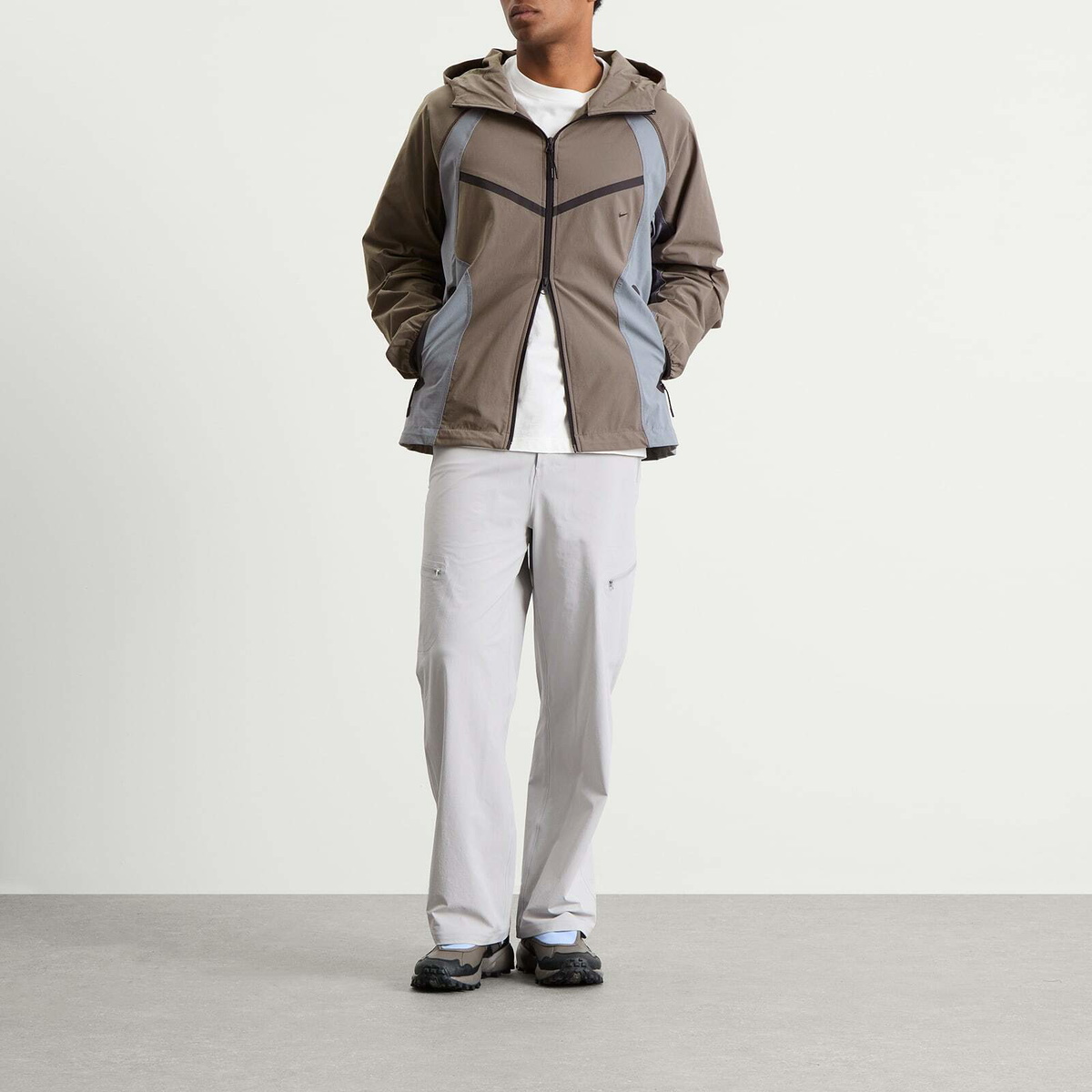 Nike Men's Tech Woven Pro Jacket in Cave Stone/Cool Grey/Black