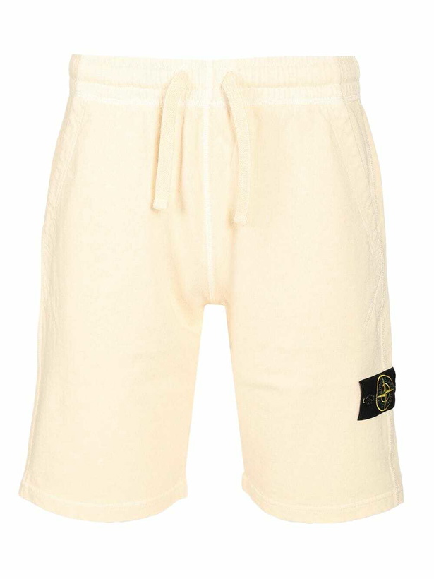 Photo: Stone Island Organic Cotton Fleece Cargo Bermuda Shorts