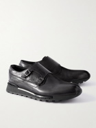 Berluti - Fast Track Scritto Venezia Leather Monk-Strap Sneakers - Gray
