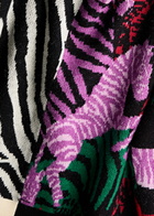 Farm Rio Zebra-intarsia Knitted Cardigan Black And White