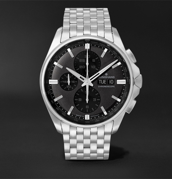 Photo: Junghans - Meister S Chronoscope Automatic 45mm Stainless Steel Watch, Ref. No. 027/4024.45 - Black