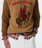 Moncler Printed fleece and cotton hoodie