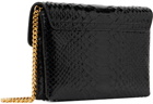 TOM FORD Black Shiny Stamped Crocodile Monarch Mini Bag