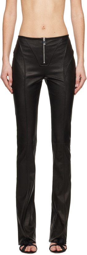 Photo: Blumarine Black Paneled Leather Pants