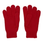 Off-White Red Patch Gloves