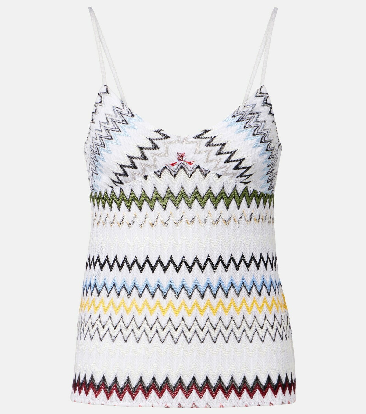 Missoni Chevron lamé tank top