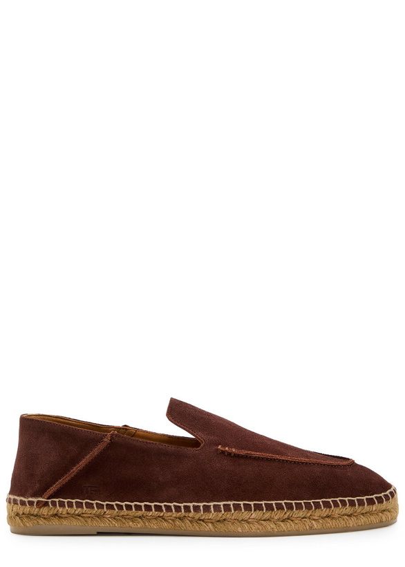 Photo: Tom Ford Suede Espadrille Loafers Brown