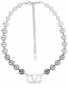 VALENTINO GARAVANI - V Logo Signature Faux Pearl Choker