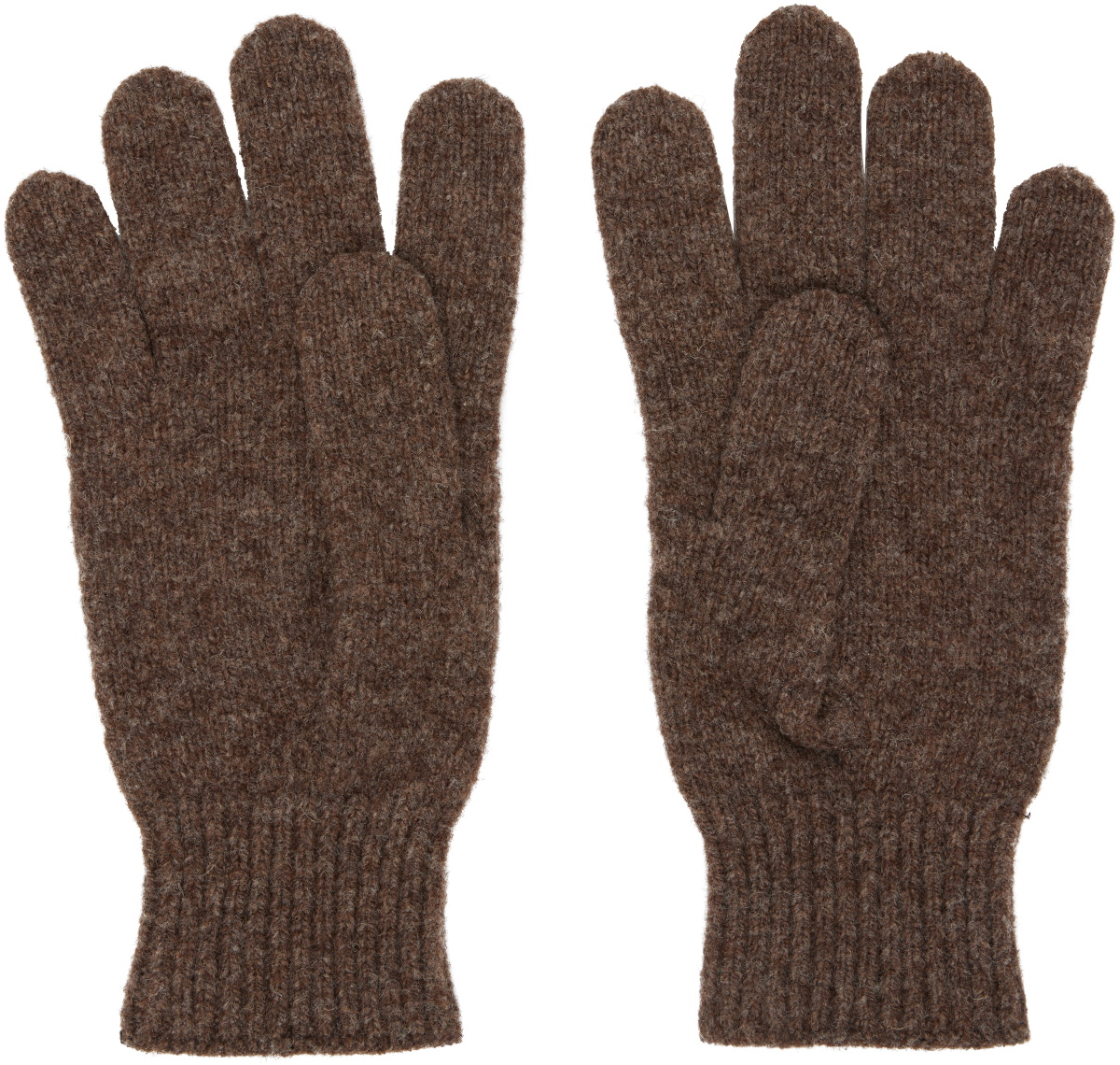 Baserange Brown Ribbed Gloves