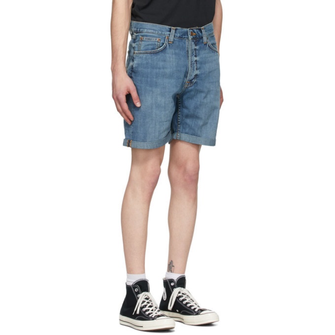 Nudie Jeans Men's Seth Straight-Leg Denim Shorts