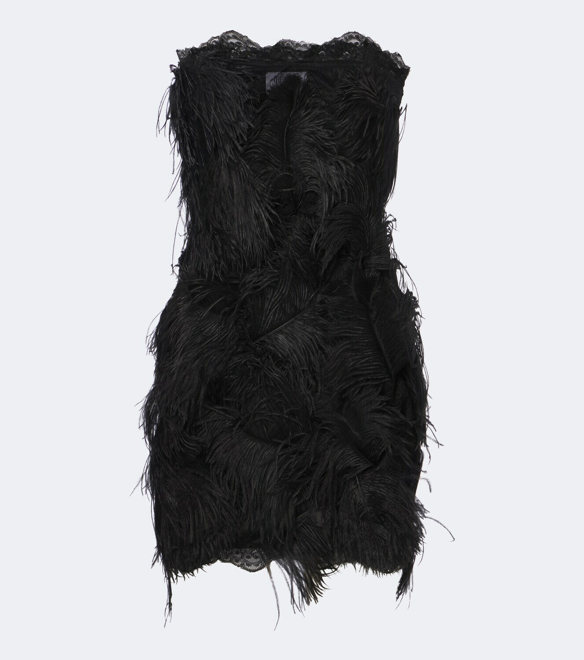 The Attico Feather-trimmed minidress