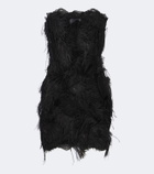 The Attico Feather-trimmed minidress