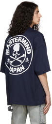 mastermind JAPAN Navy Cotton T-Shirt