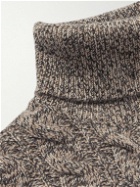 Agnona - Cable-Knit Cashmere Rollneck Sweater - Brown