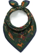 Drake's - Printed Wool and Silk-Blend Bandana