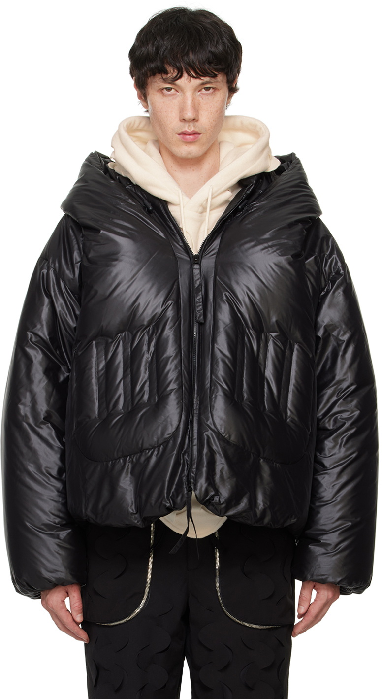 Juntae Kim Black Quilted Spiral Down Jacket