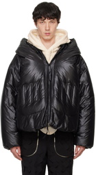 Juntae Kim Black Quilted Spiral Down Jacket