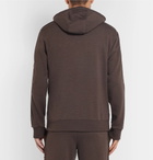Fendi - Logo-Trimmed Cotton, Wool, Silk and Cashmere-Blend Hoodie - Men - Brown
