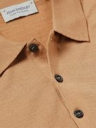 John Smedley - Belper Slim-Fit Merino Wool Polo Shirt - Brown