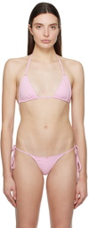 Frankies Bikinis Pink Nick Bikini Top