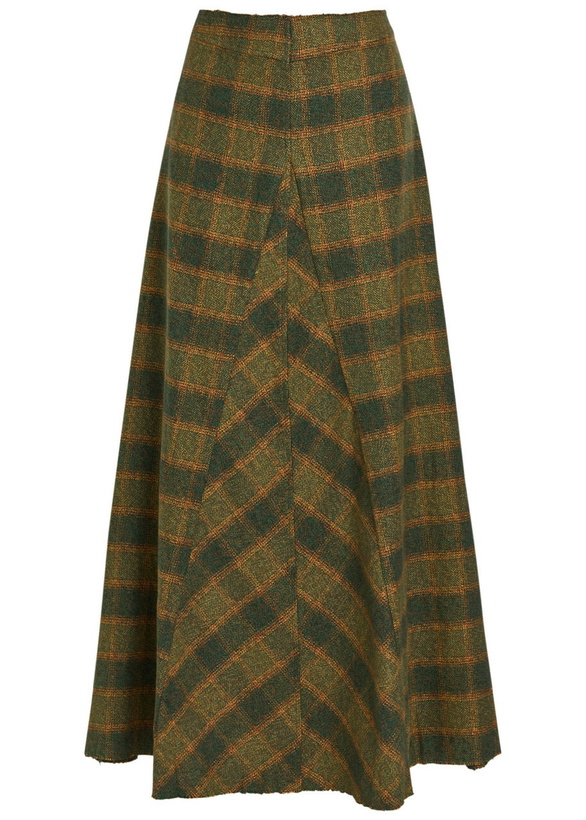 Photo: Our Legacy Rebel Checked Cotton Maxi Skirt Stripe