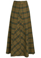 Our Legacy Rebel Checked Cotton Maxi Skirt Stripe