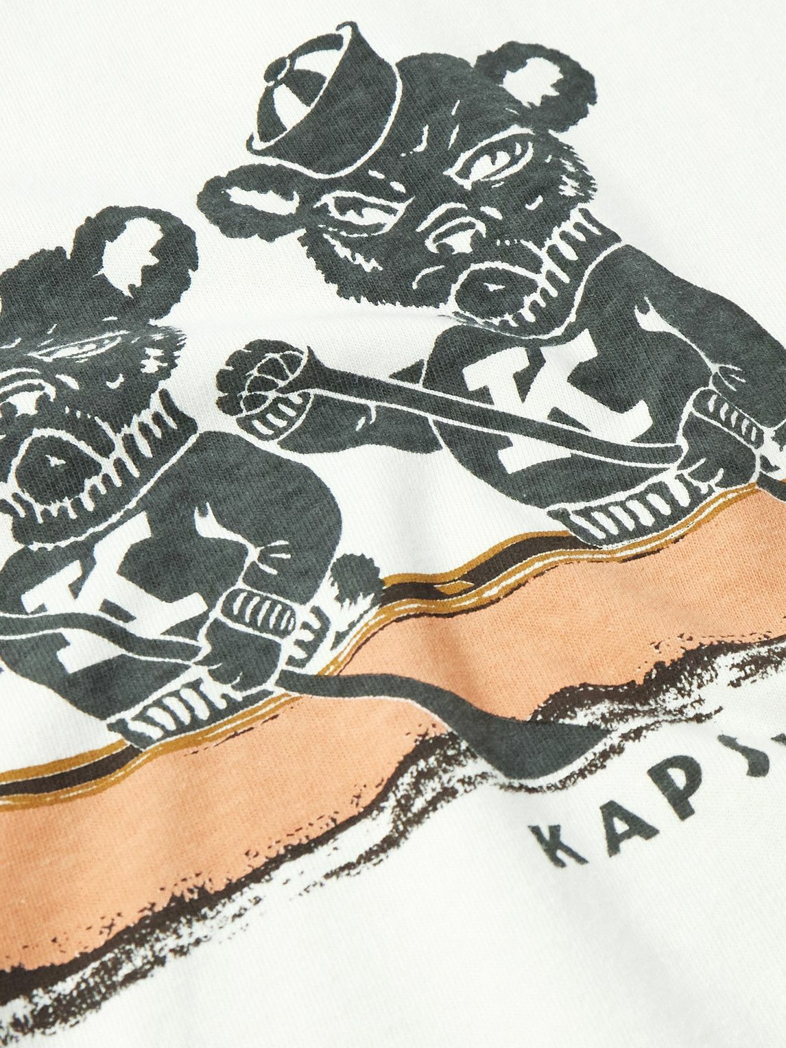 KAPITAL - Slim-Fit Printed Cotton-Jersey T-Shirt - Gray