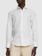 BRUNELLO CUCINELLI - Striped Oxford Shirt