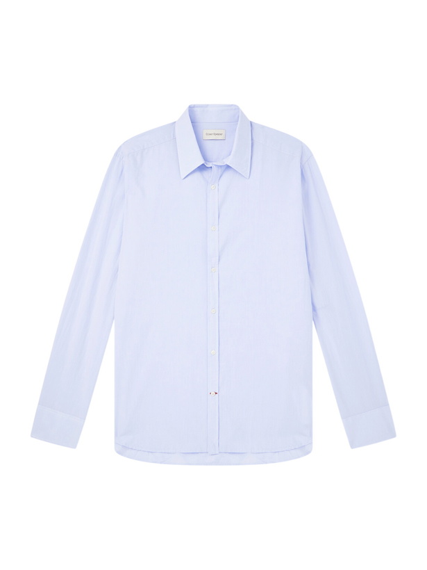 Photo: Oliver Spencer - Conduit Classic Cotton-Poplin Shirt - Blue