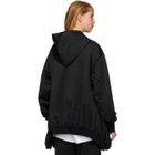 Fumito Ganryu Black Flare Zip-Up Hoodie