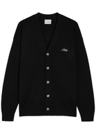 DRÔLE DE Monsieur Le Cardigan Drôle Embroidered Knit Cardigan Black