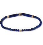 Luis Morais - 14-Karat Gold, Sapphire and Diamond Beaded Bracelet - Blue